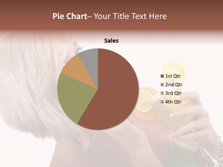 Woman Drinking Summer PowerPoint Template