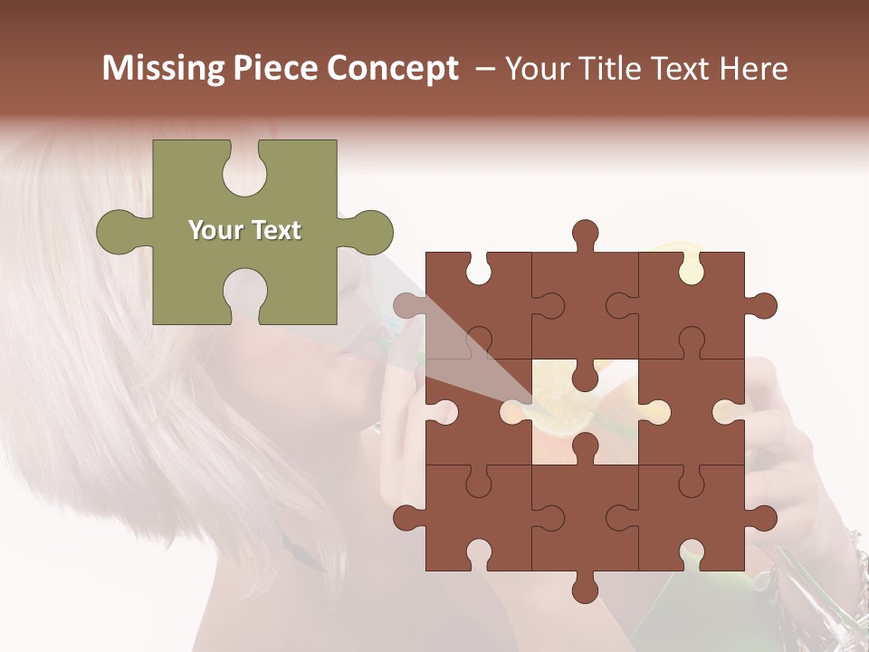 Woman Drinking Summer PowerPoint Template