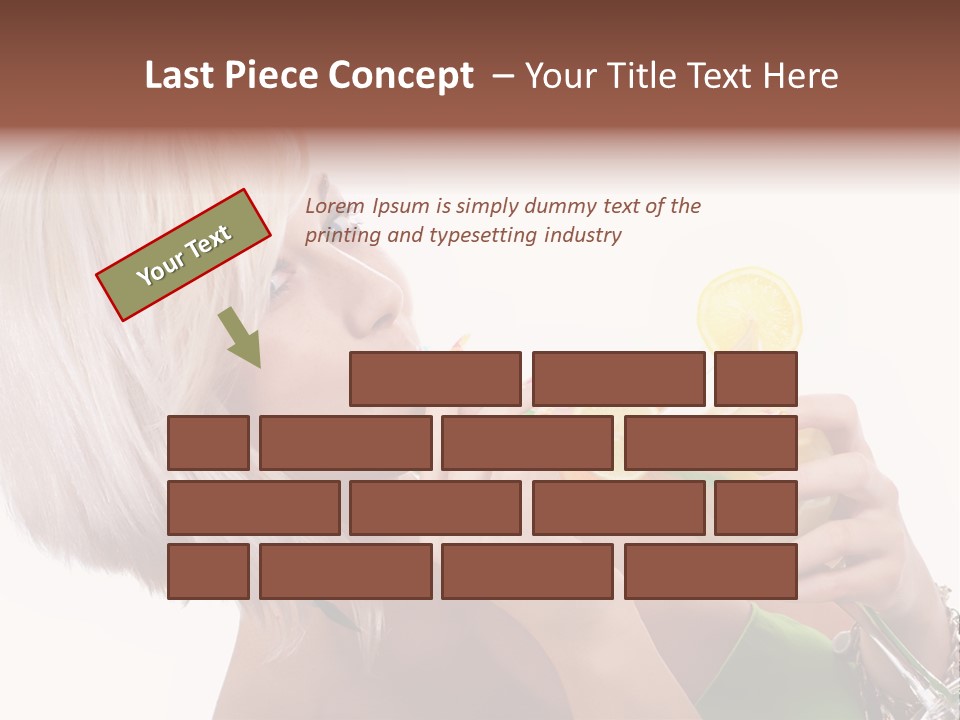 Woman Drinking Summer PowerPoint Template