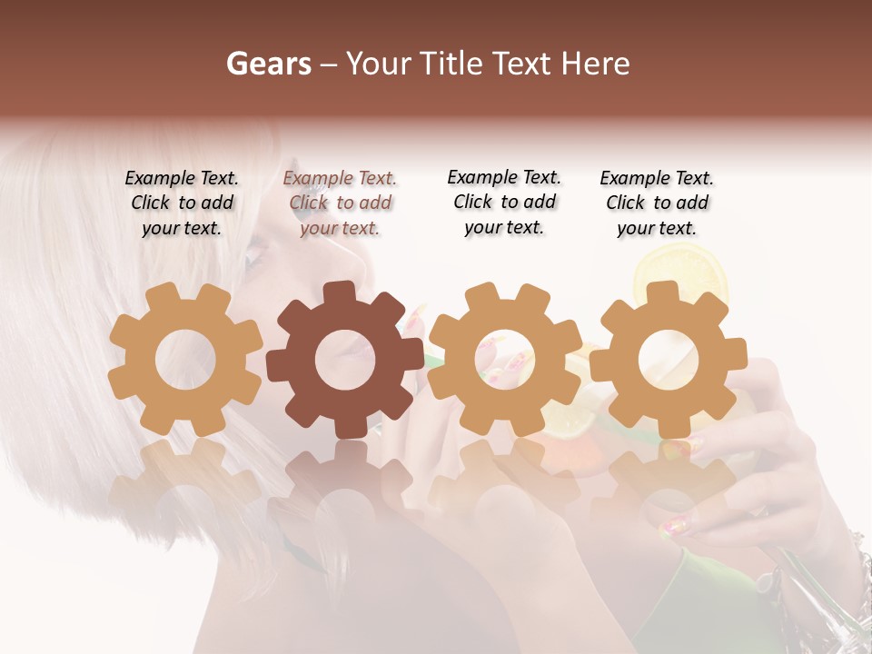 Woman Drinking Summer PowerPoint Template