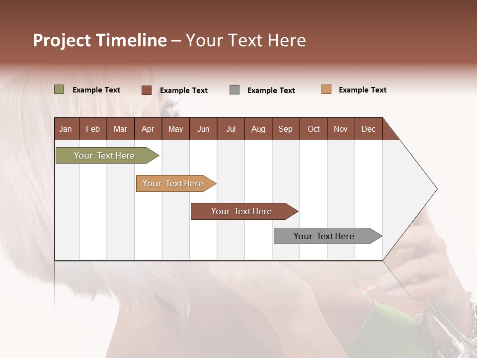 Woman Drinking Summer PowerPoint Template