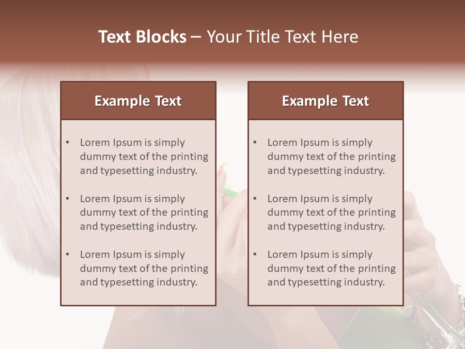 Woman Drinking Summer PowerPoint Template