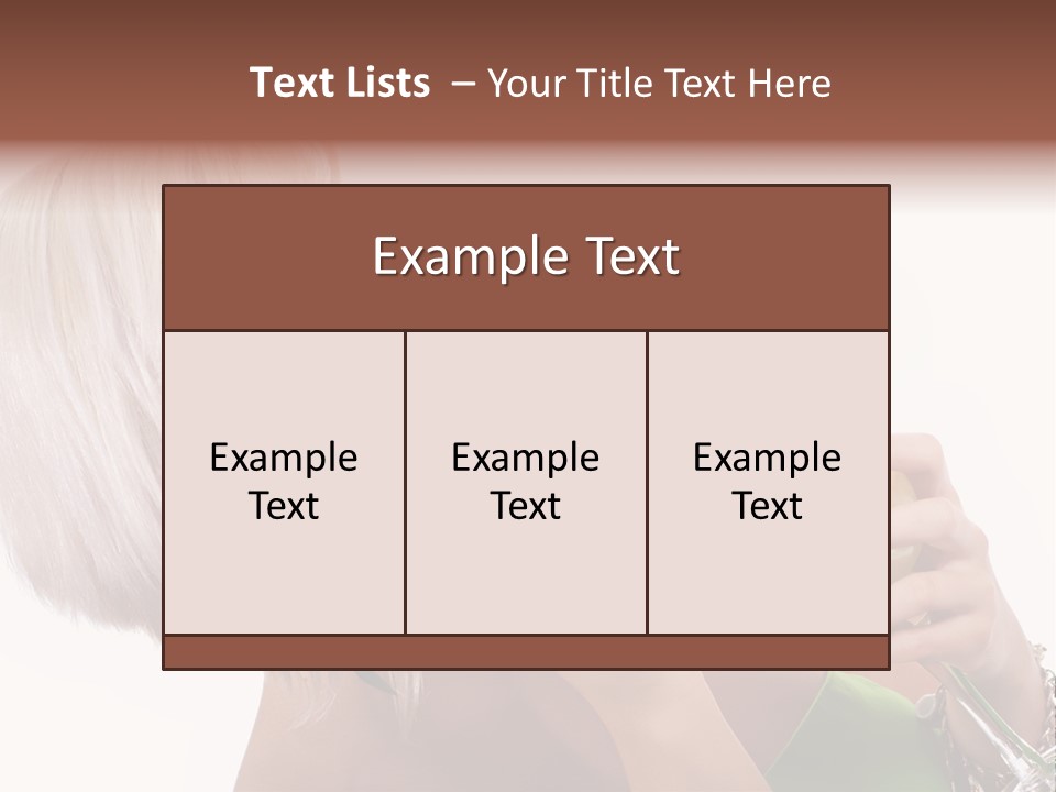 Woman Drinking Summer PowerPoint Template