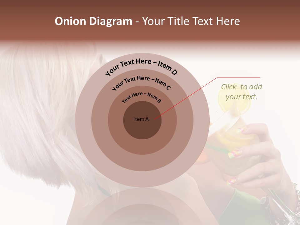 Woman Drinking Summer PowerPoint Template