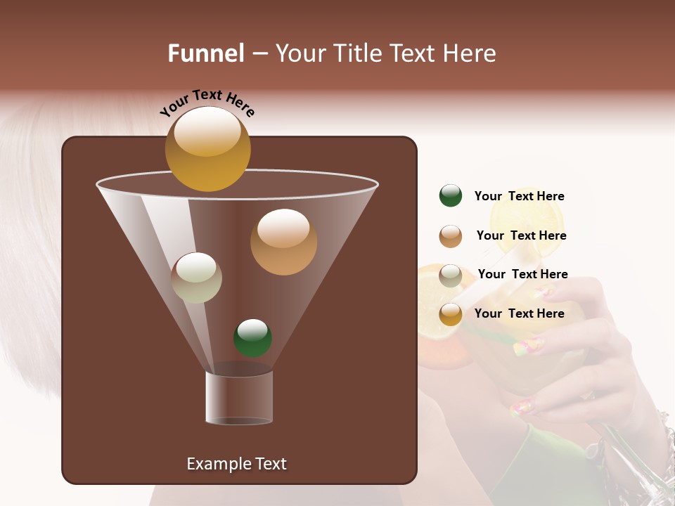 Woman Drinking Summer PowerPoint Template