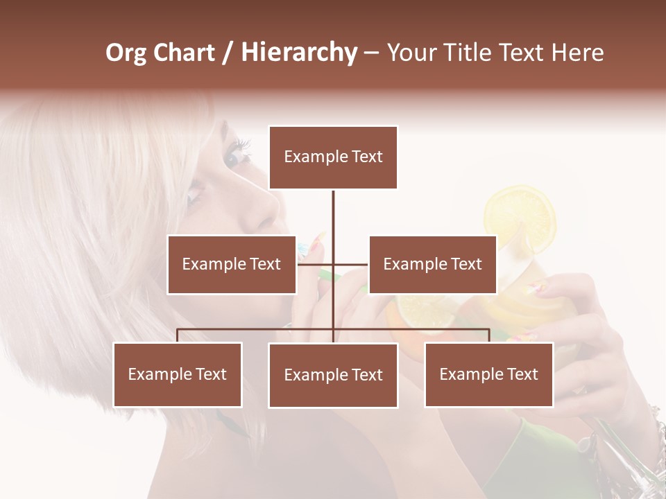 Woman Drinking Summer PowerPoint Template