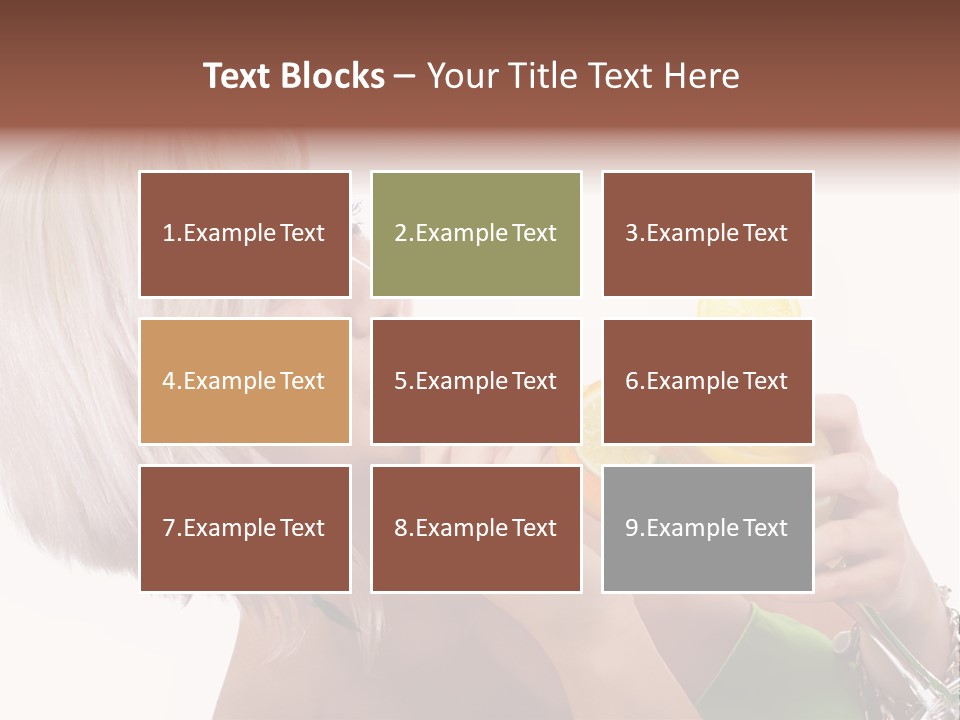 Woman Drinking Summer PowerPoint Template