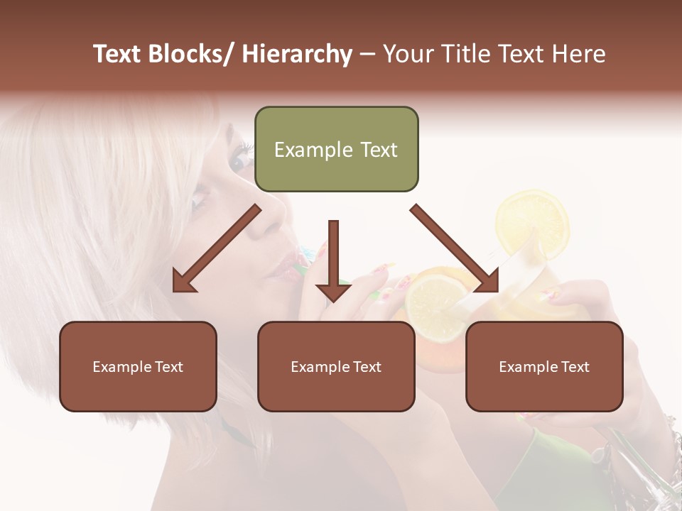 Woman Drinking Summer PowerPoint Template