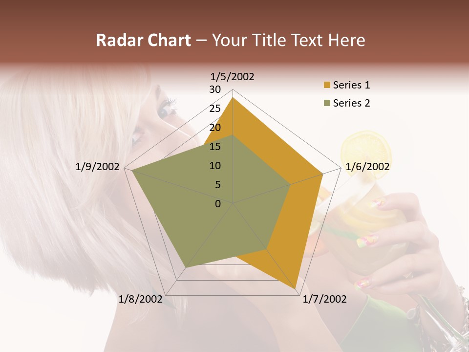 Woman Drinking Summer PowerPoint Template