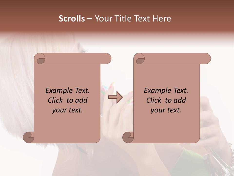 Woman Drinking Summer PowerPoint Template