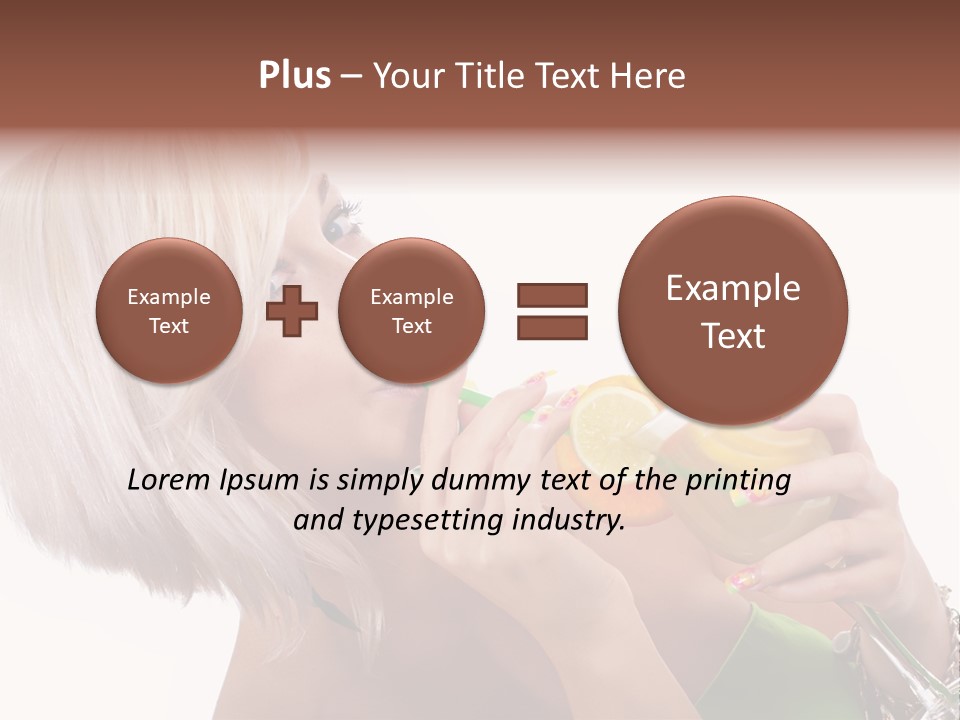 Woman Drinking Summer PowerPoint Template