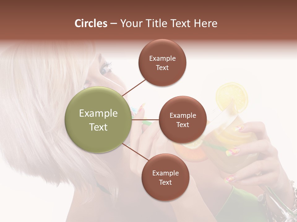 Woman Drinking Summer PowerPoint Template