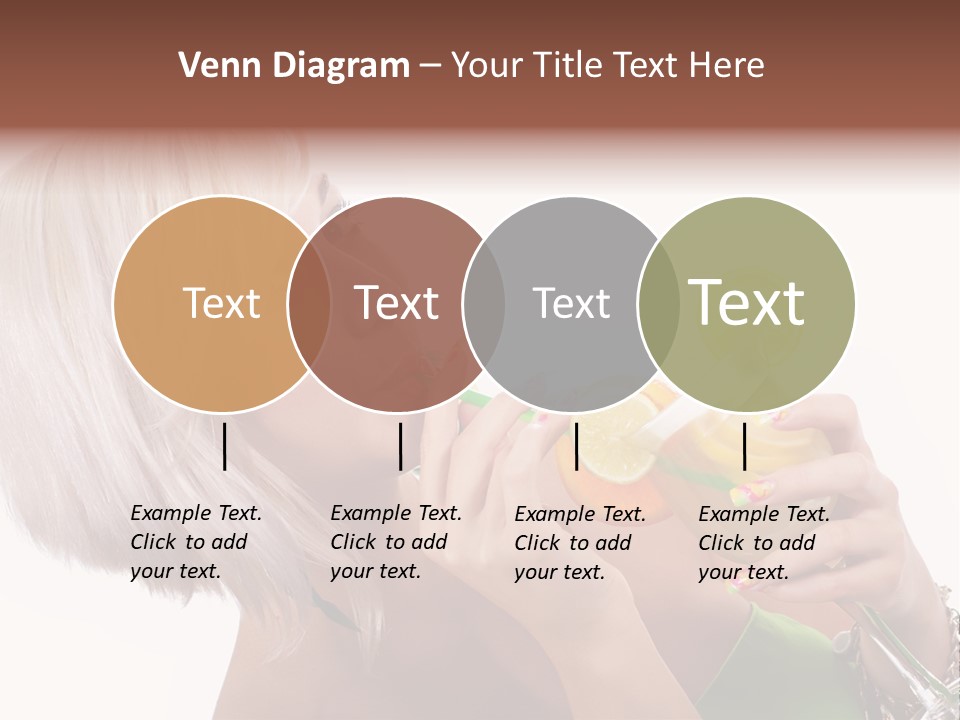 Woman Drinking Summer PowerPoint Template