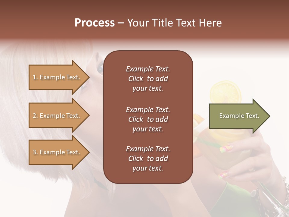 Woman Drinking Summer PowerPoint Template