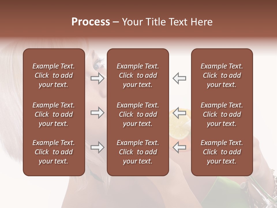 Woman Drinking Summer PowerPoint Template