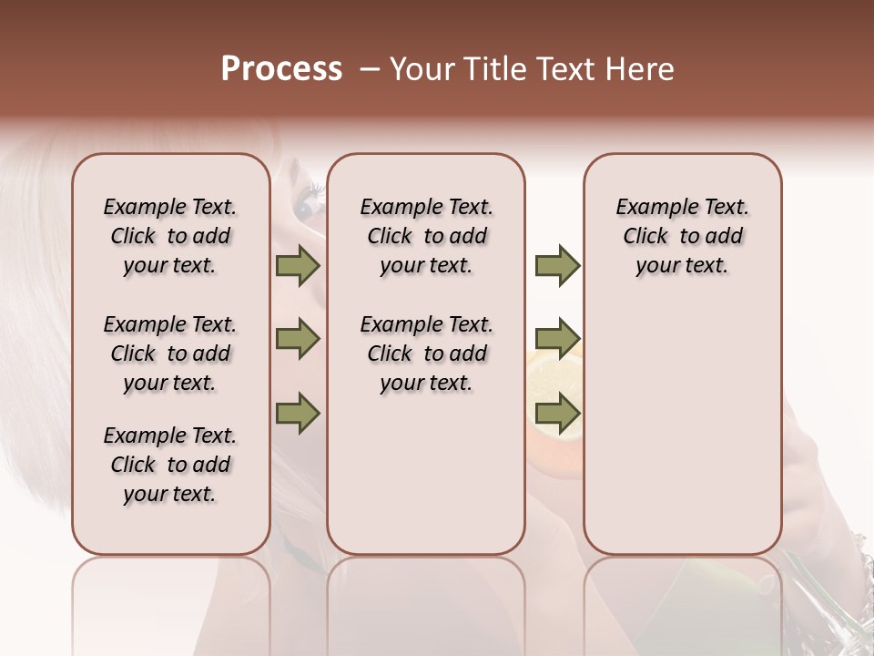 Woman Drinking Summer PowerPoint Template