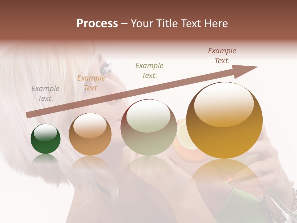 Woman Drinking Summer PowerPoint Template