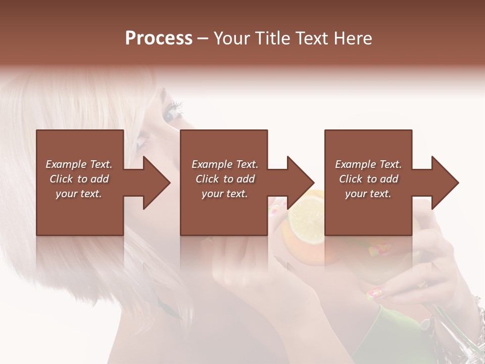 Woman Drinking Summer PowerPoint Template