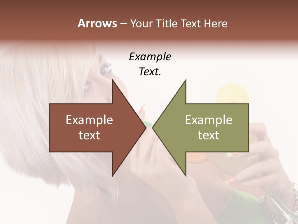 Woman Drinking Summer PowerPoint Template