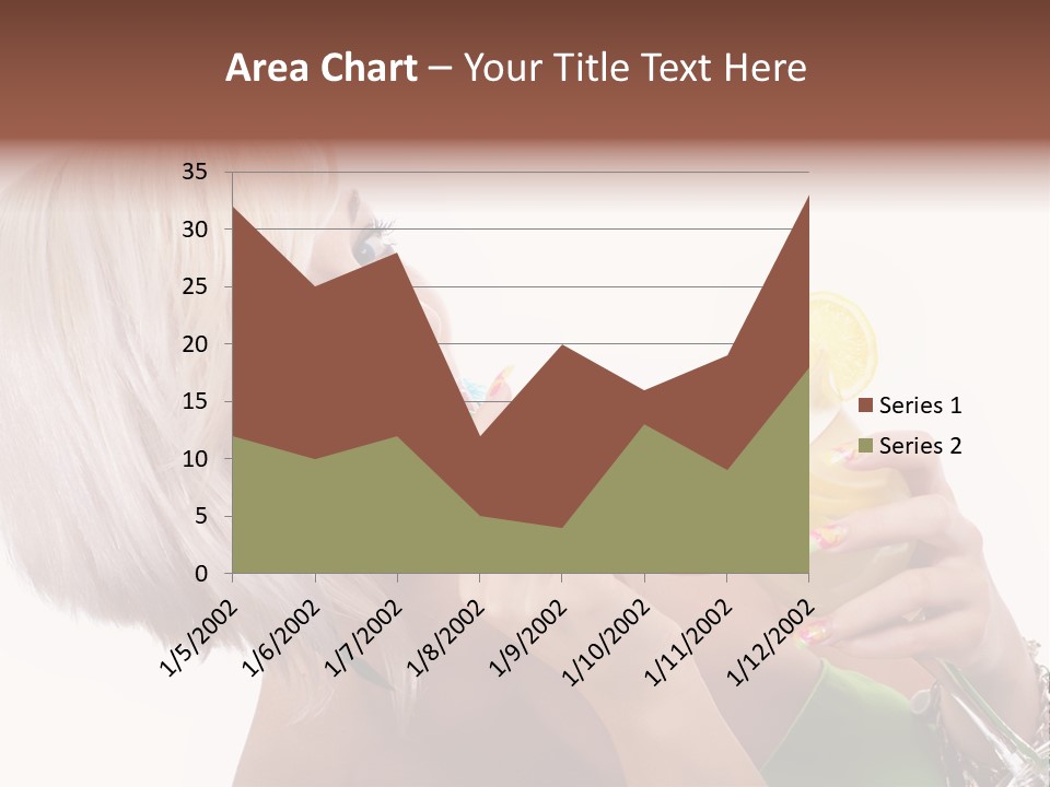 Woman Drinking Summer PowerPoint Template