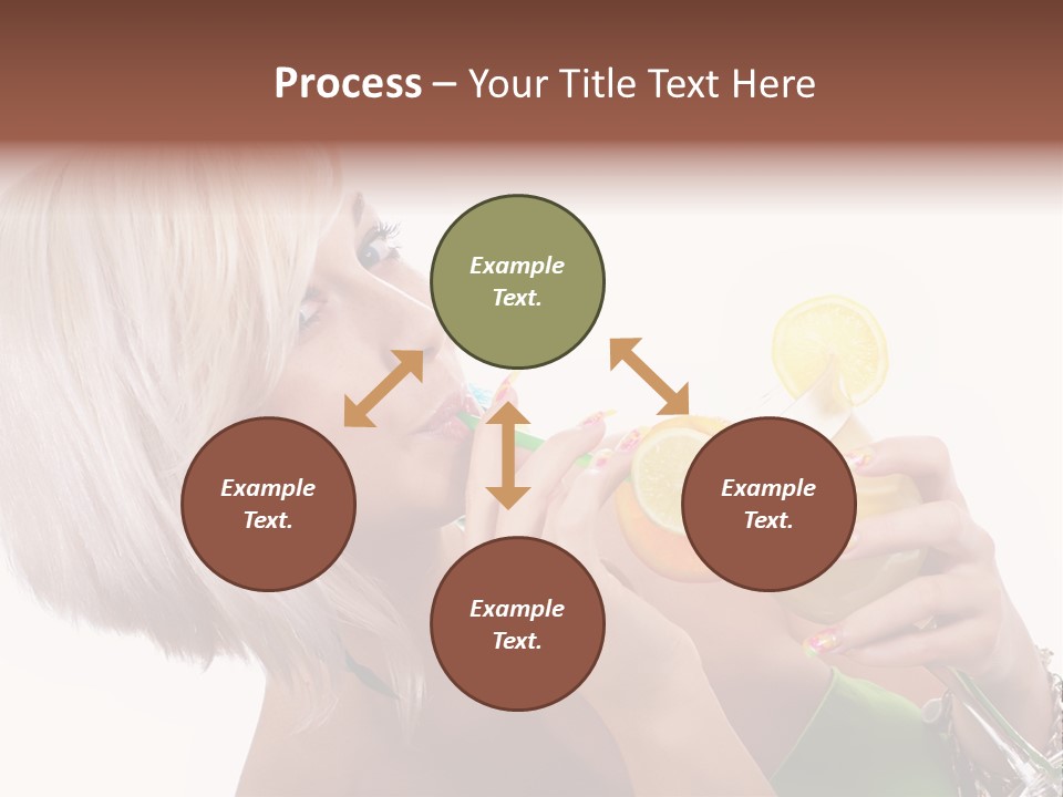 Woman Drinking Summer PowerPoint Template