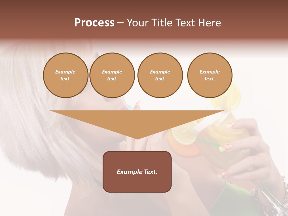 Woman Drinking Summer PowerPoint Template