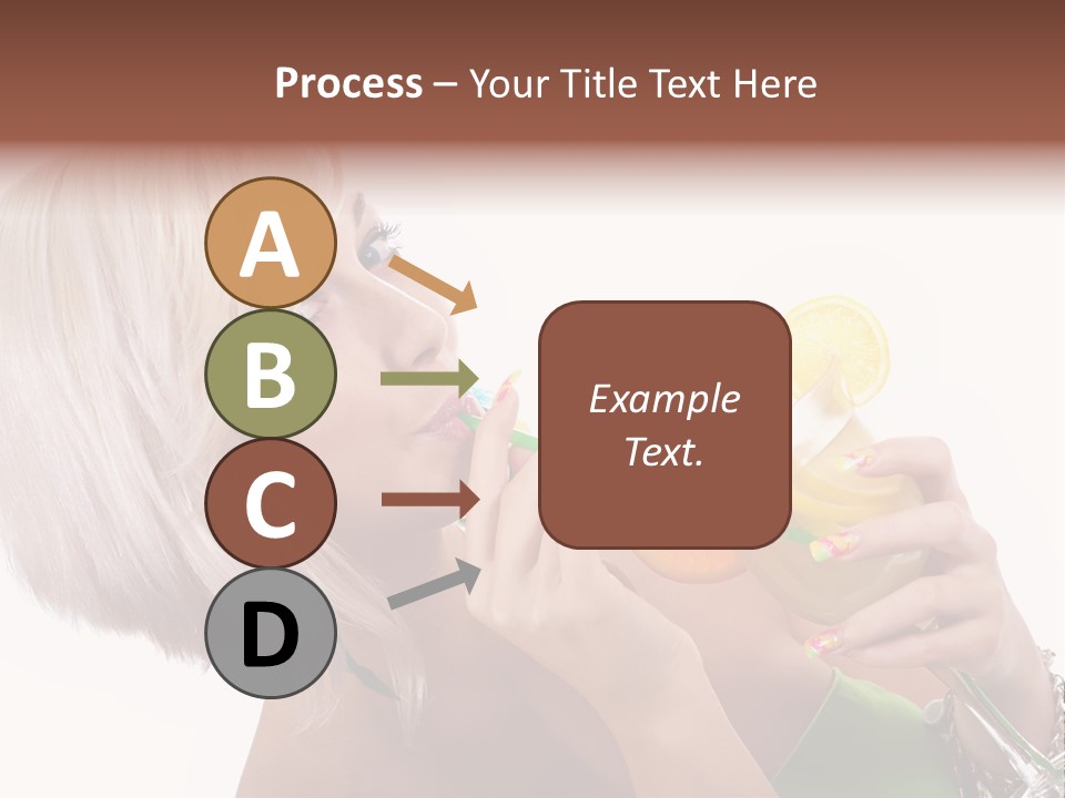 Woman Drinking Summer PowerPoint Template