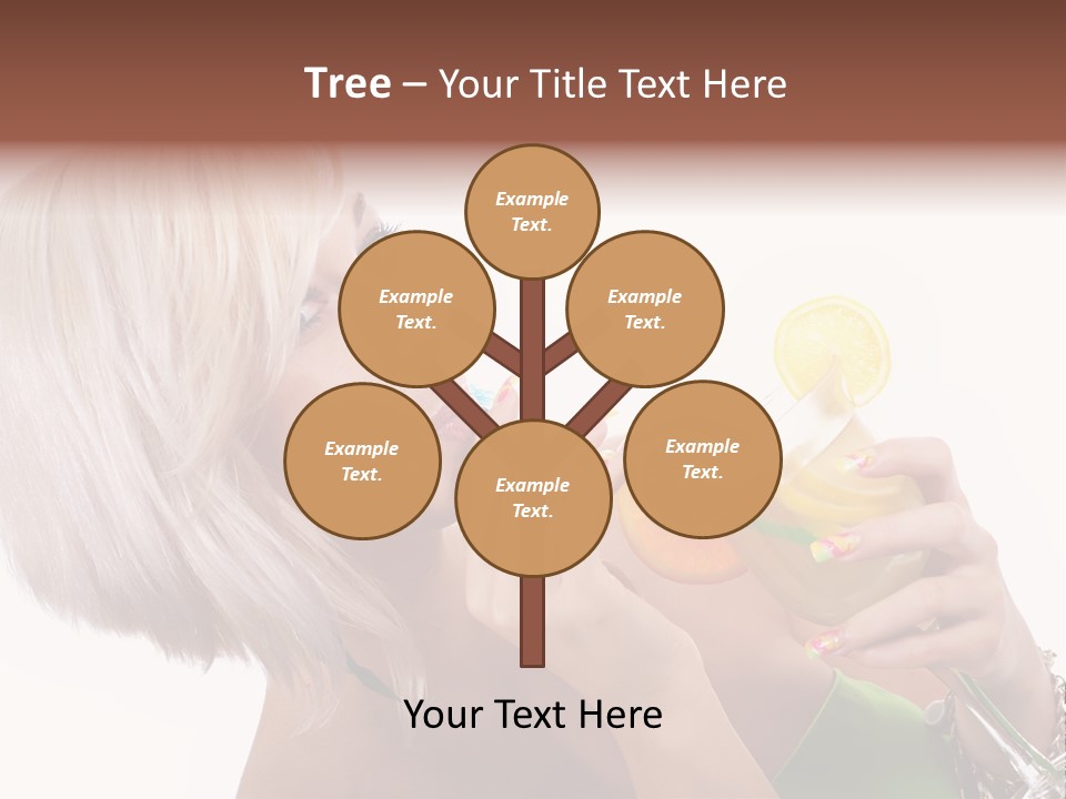 Woman Drinking Summer PowerPoint Template