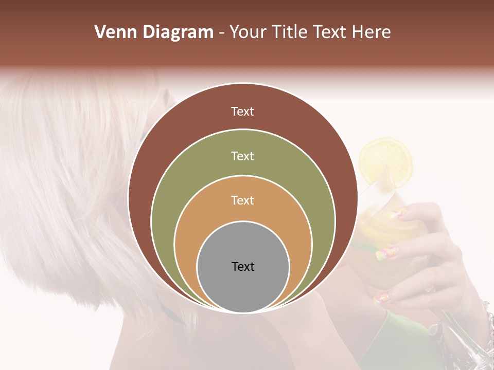 Woman Drinking Summer PowerPoint Template