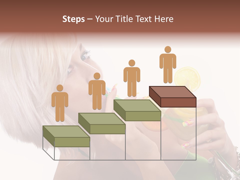 Woman Drinking Summer PowerPoint Template