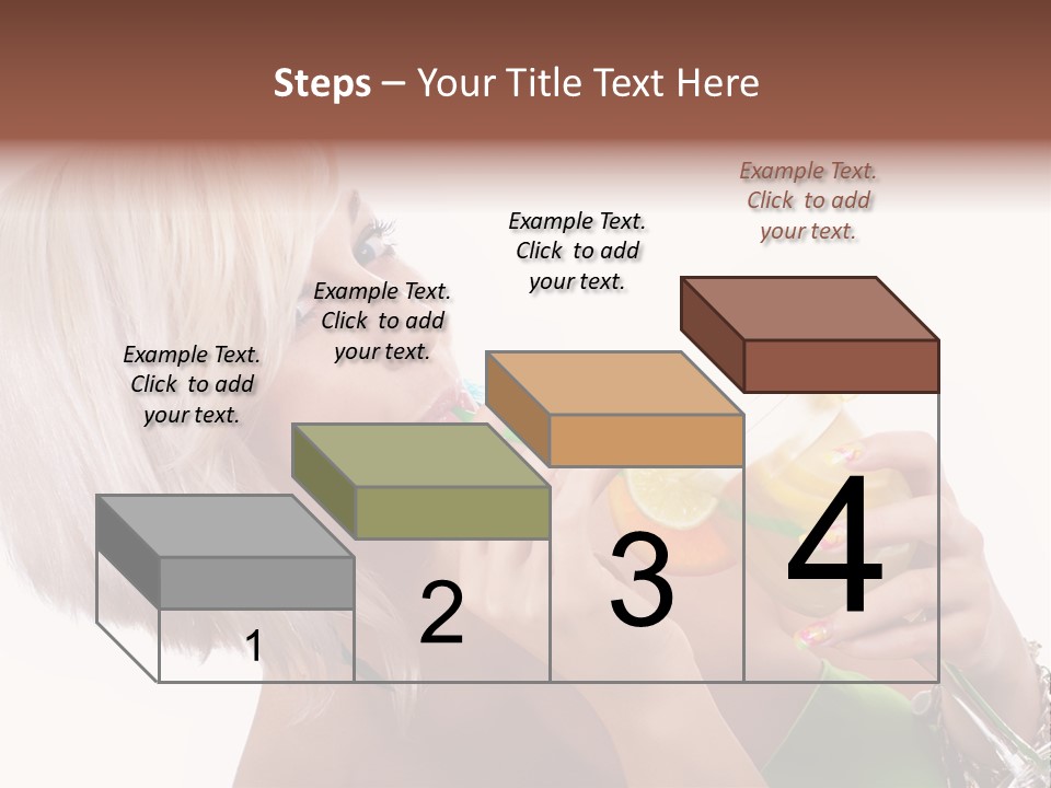 Woman Drinking Summer PowerPoint Template