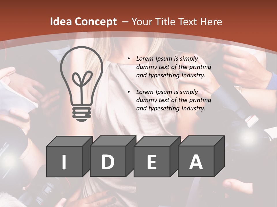 Woman People Photographer PowerPoint Template