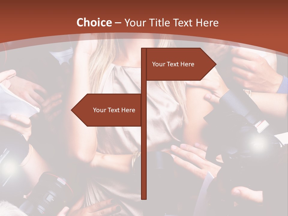 Woman People Photographer PowerPoint Template