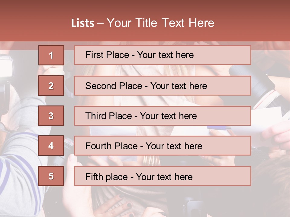 Caucasian Smiling Young PowerPoint Template