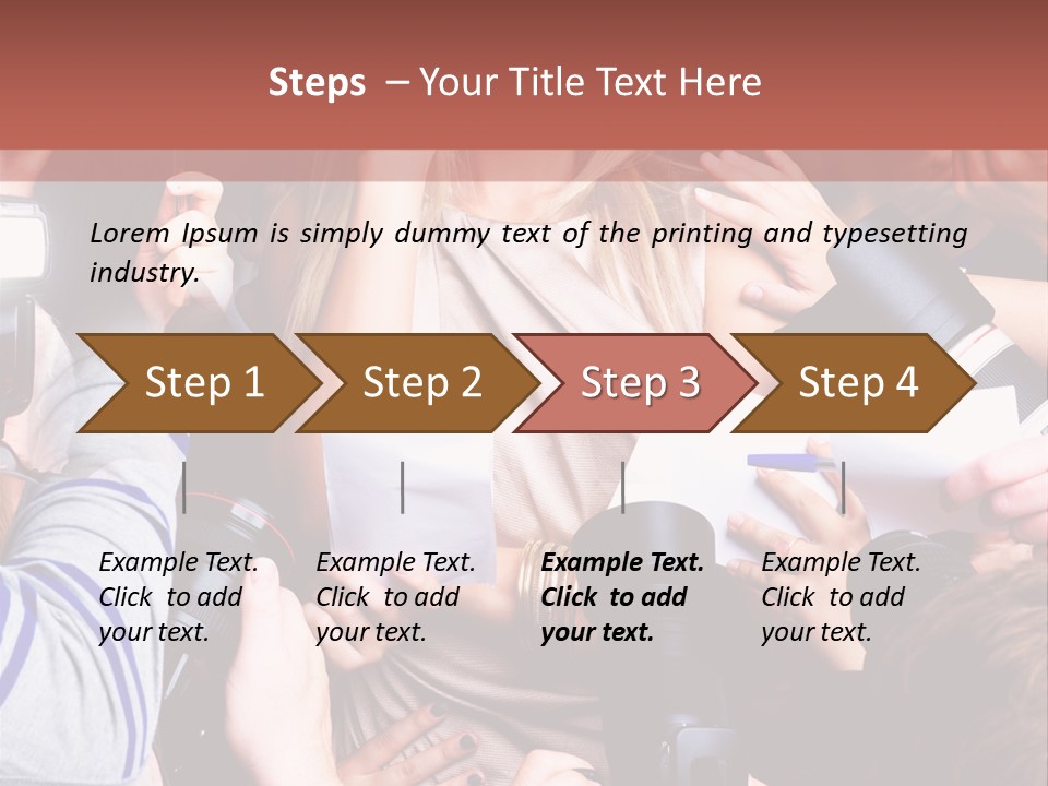 Caucasian Smiling Young PowerPoint Template