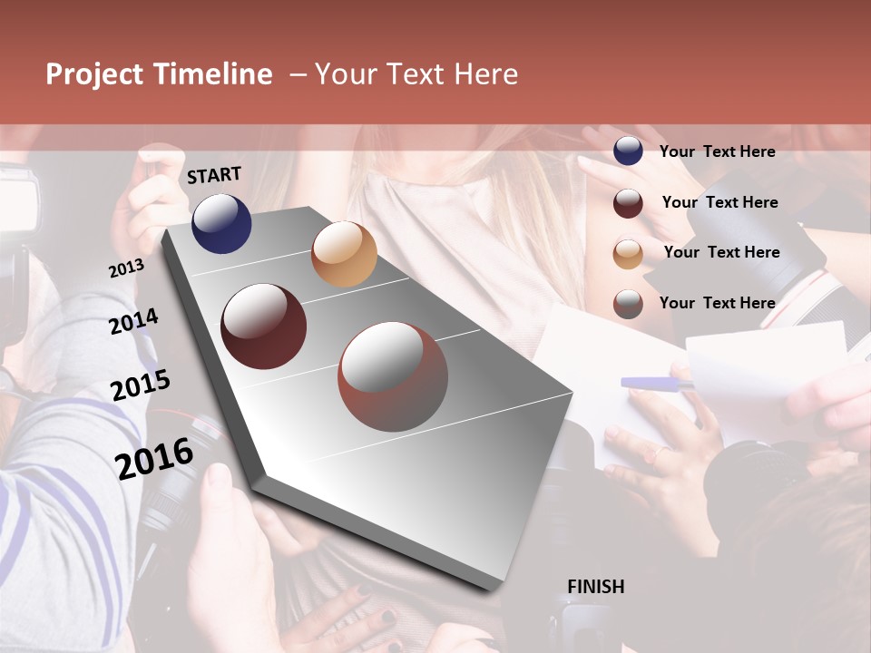 Caucasian Smiling Young PowerPoint Template