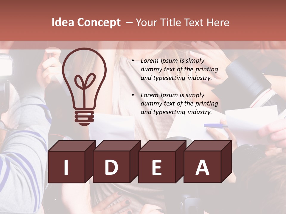 Caucasian Smiling Young PowerPoint Template