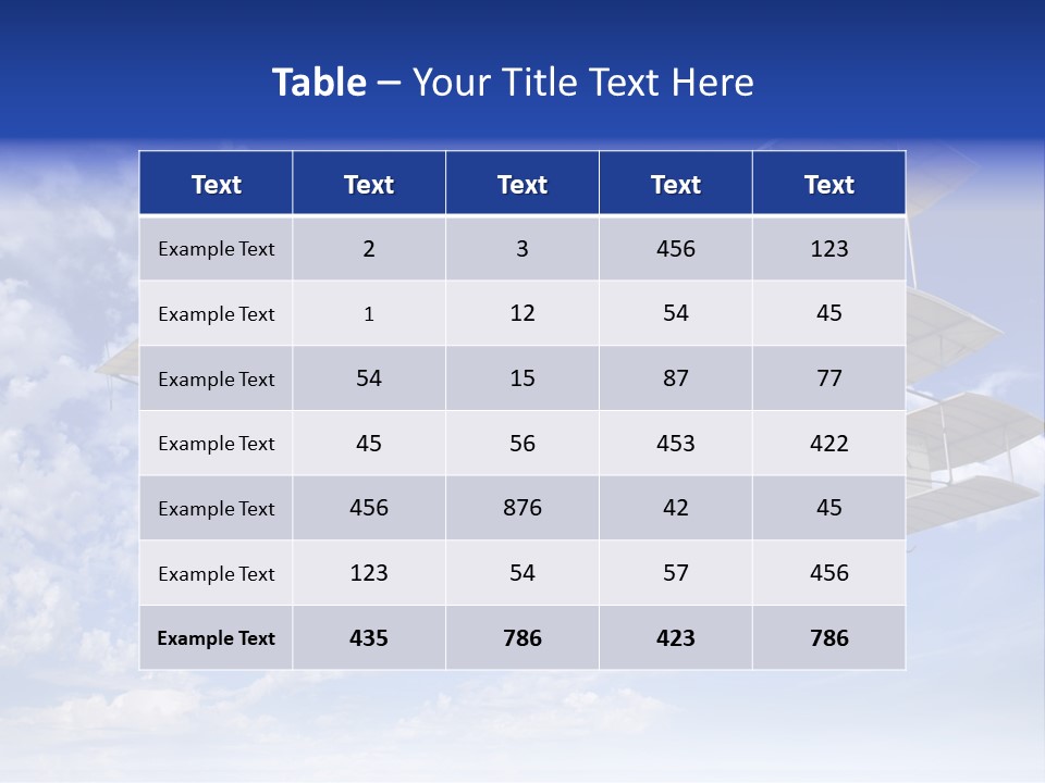 Aerial Transportation Outdoor PowerPoint Template
