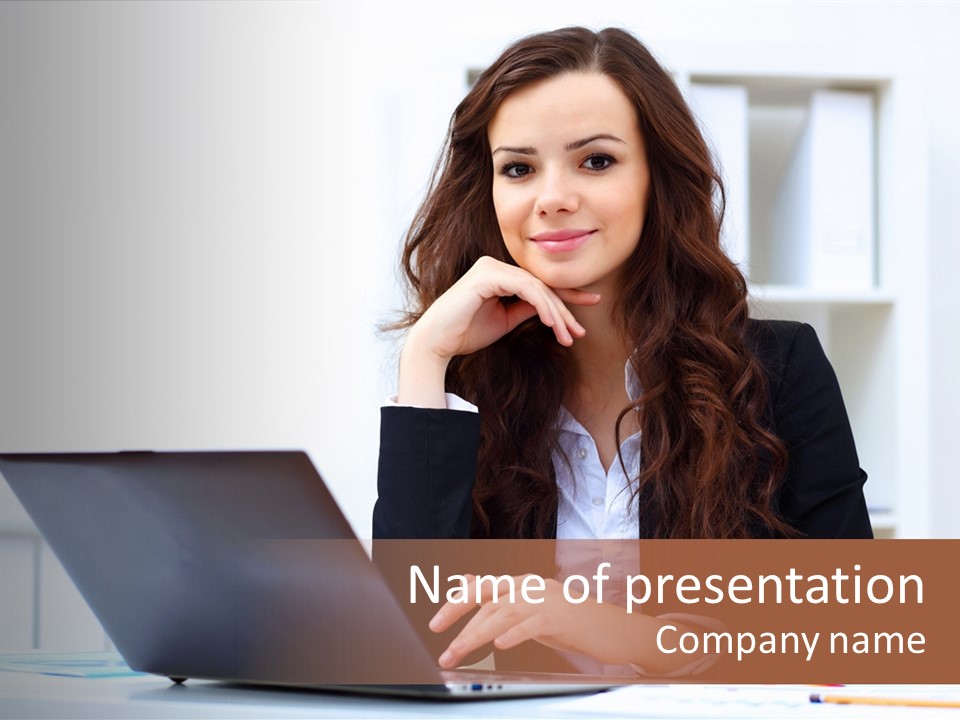 Portrait Young Professional PowerPoint Template