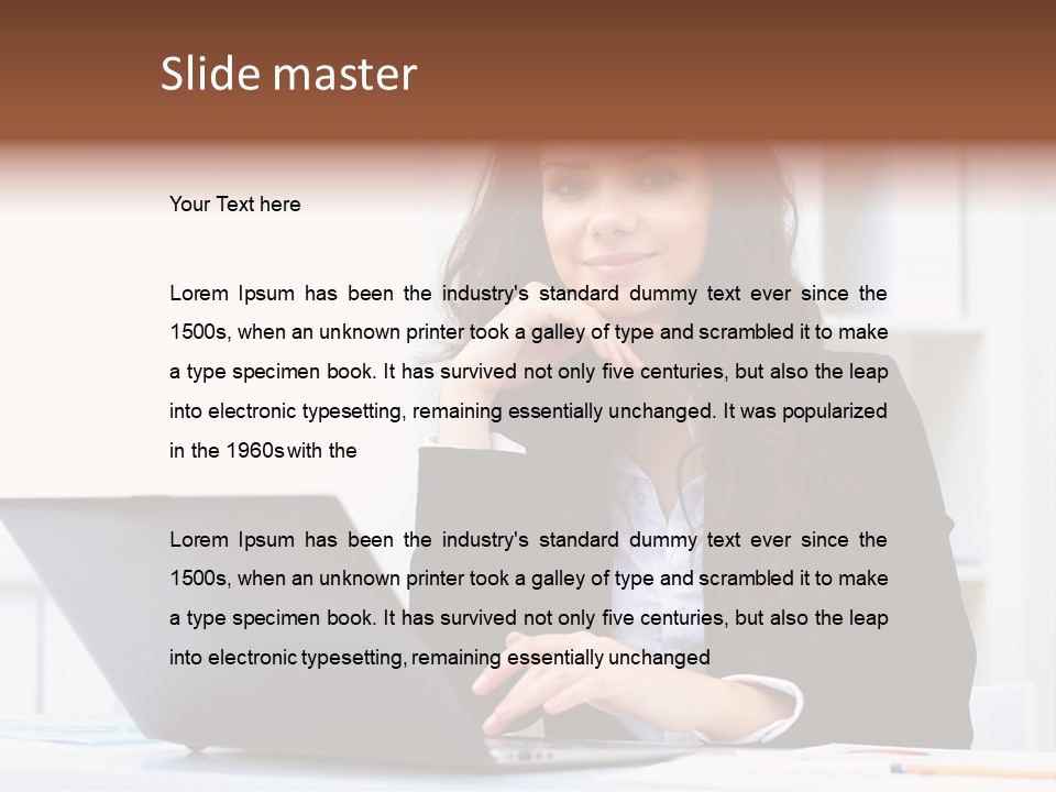 Portrait Young Professional PowerPoint Template