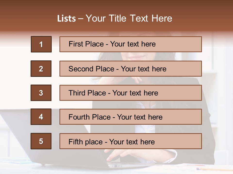 Portrait Young Professional PowerPoint Template