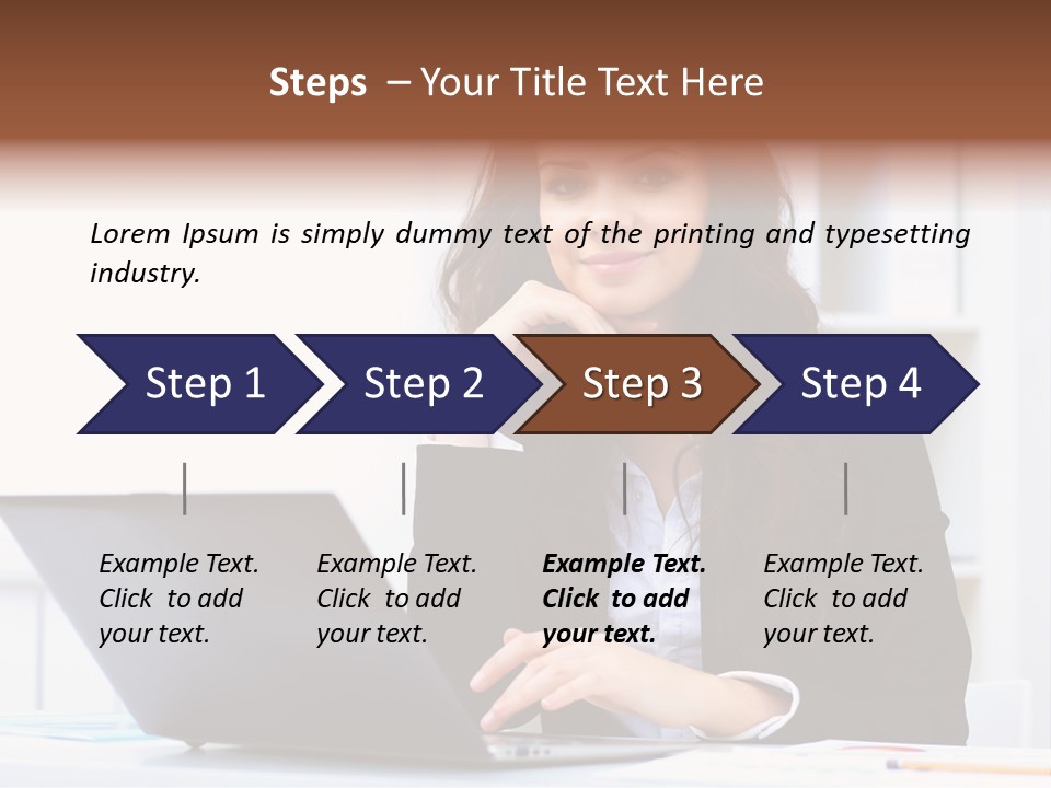 Portrait Young Professional PowerPoint Template