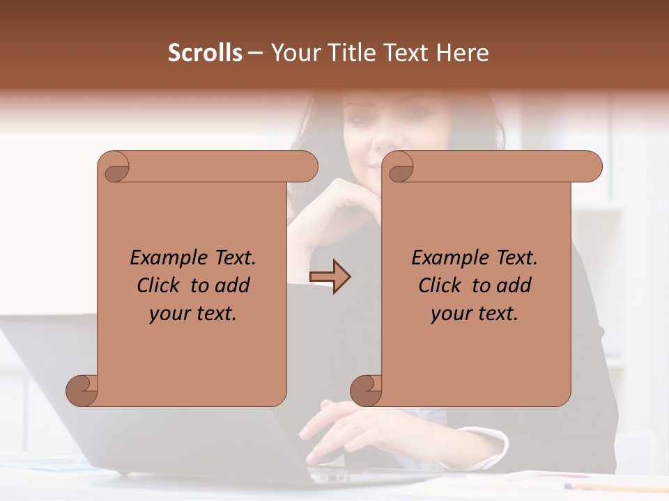 Portrait Young Professional PowerPoint Template