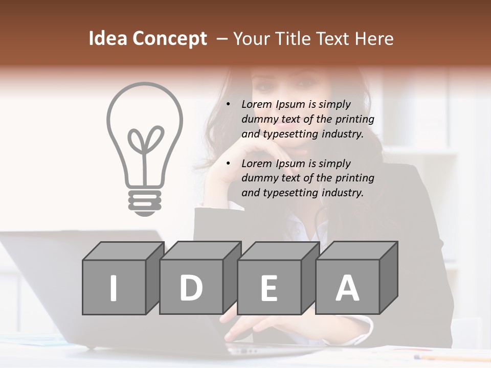 Portrait Young Professional PowerPoint Template