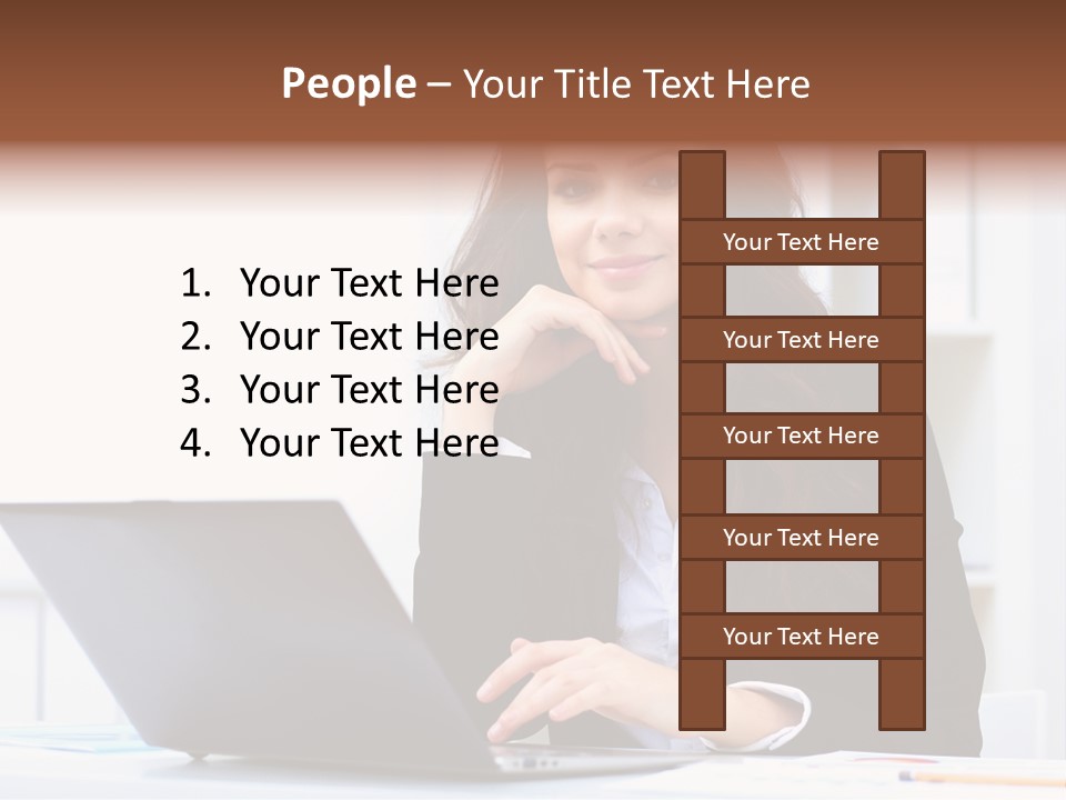 Portrait Young Professional PowerPoint Template