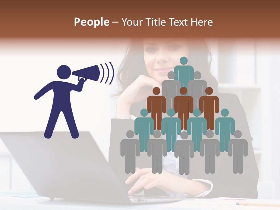 Portrait Young Professional PowerPoint Template