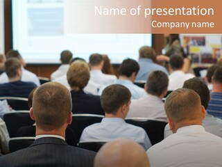 Room Hall Orator PowerPoint Template