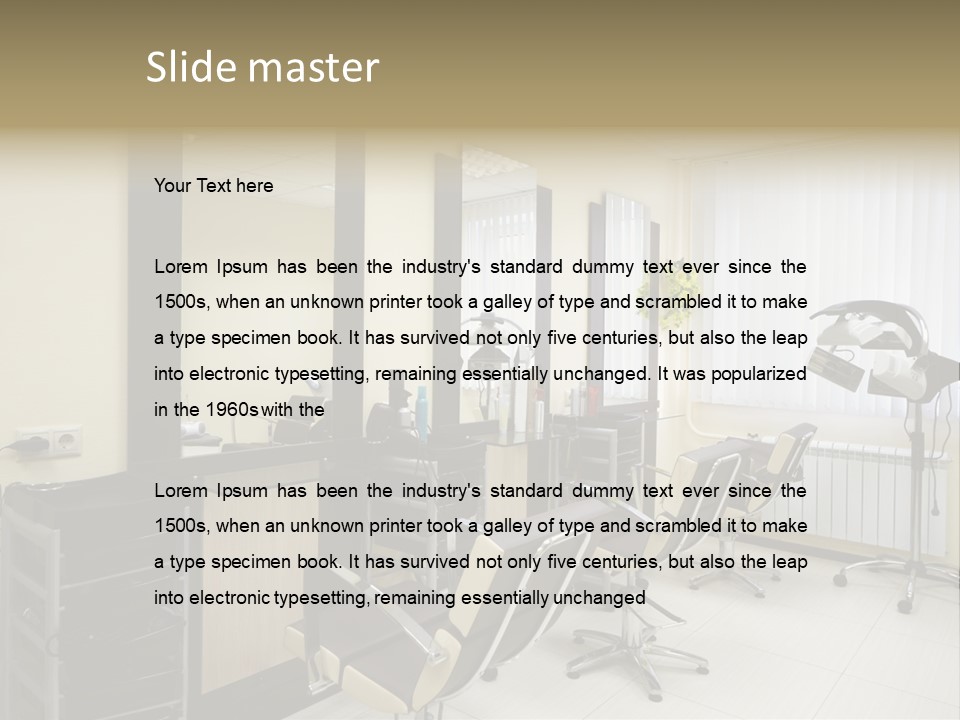 Armchair Barber Barbershop PowerPoint Template