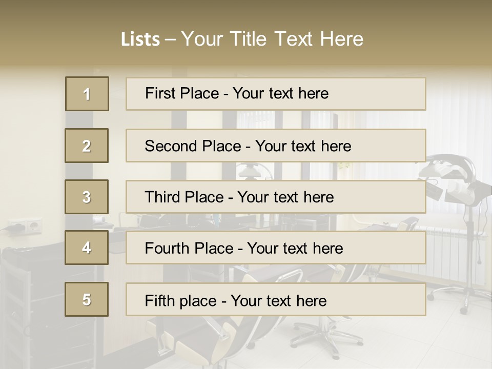 Armchair Barber Barbershop PowerPoint Template