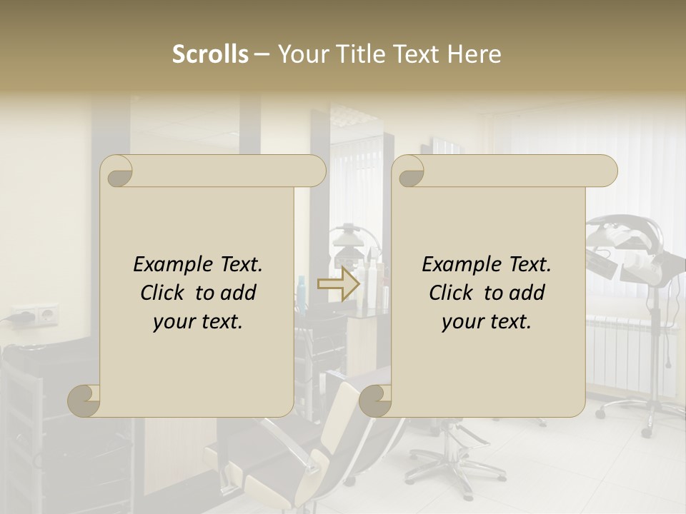 Armchair Barber Barbershop PowerPoint Template